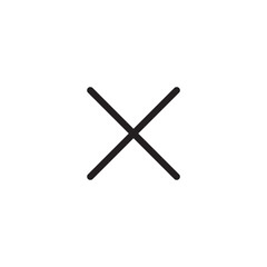 Cancel icon. Cancel close button on white background icon. Cancel icon graphic design vector symbol - Vector