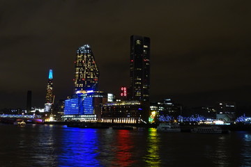 Fototapeta na wymiar LOndon at night/River Thames views