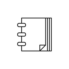 notebook, agenda, address book icon. Element of education illustration. Signs and symbols can be used for web, logo, mobile app, UI, UX