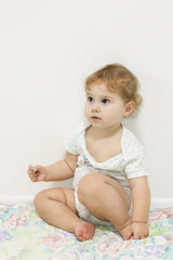 little girl with thermometer