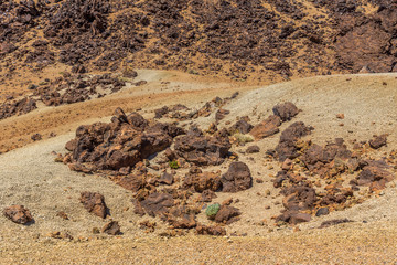 Fototapeta na wymiar Felsbrocken in einer Steinwüste