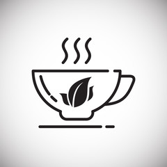 Tea outline icon on white background for graphic and web design, Modern simple vector sign. Internet concept. Trendy symbol for website design web button or mobile app