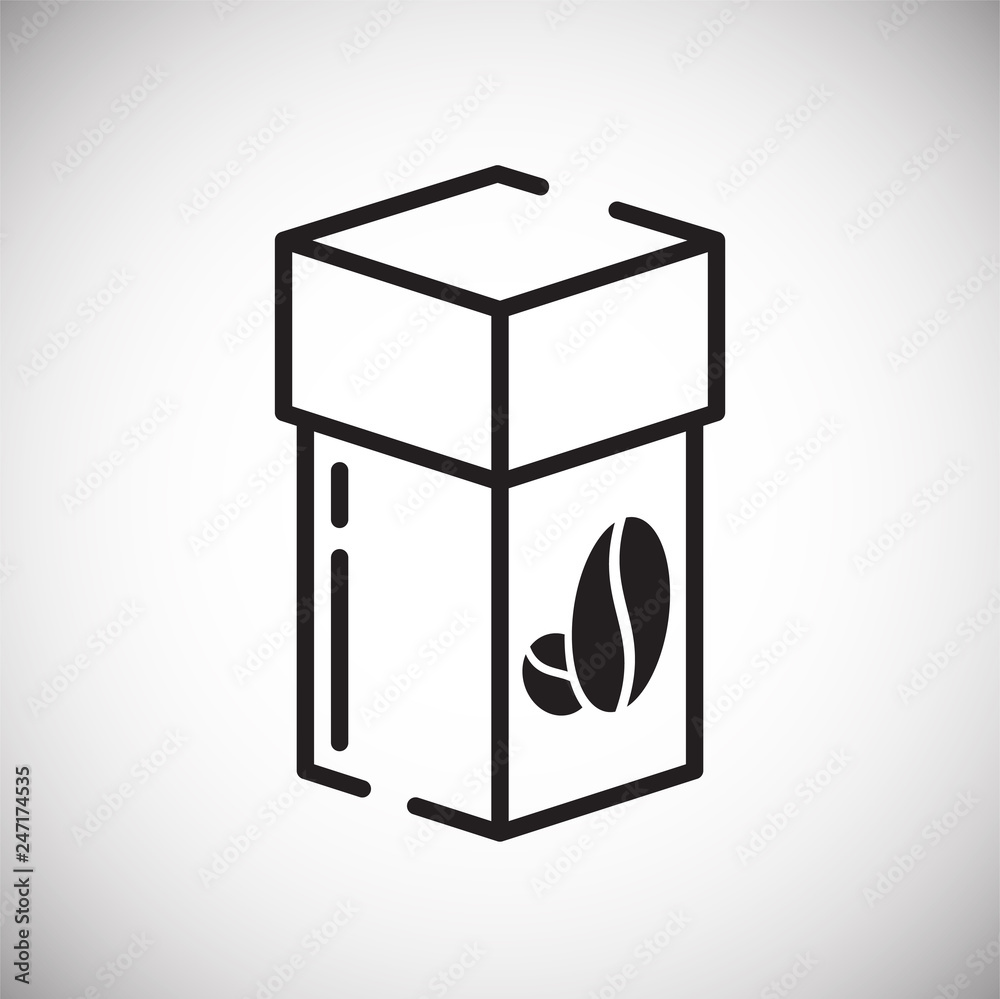 Poster coffee outline icon on white background for graphic and web design, modern simple vector sign. inter