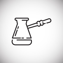 Turkish coffee outline icon on white background for graphic and web design, Modern simple vector sign. Internet concept. Trendy symbol for website design web button or mobile app