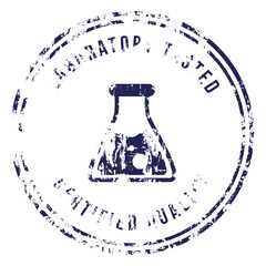 Vector Blue Stamp with Text - Laboratory Tested, Certified Quality
