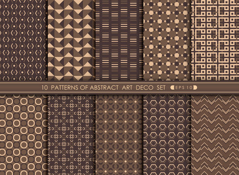 Abstract art deco pattern geometric design background.