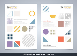 Abstract colorful geometric brochure. Modern design of geometrical elements pattern.