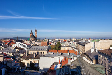Fototapeta na wymiar City Of Krakow From Above