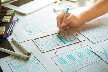 ux Graphic designer creative  sketch planning application process development prototype wireframe...