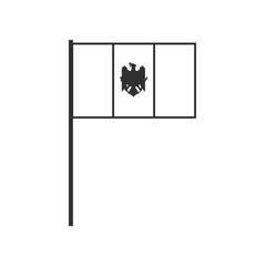 Moldova flag icon in black outline flat design. Independence day or National day holiday concept.