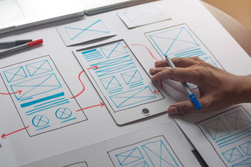 ux Graphic designer creative  sketch planning application process development prototype wireframe...