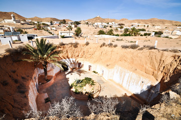 Höhlendorf in Matmata, Tunesien, Afrika
