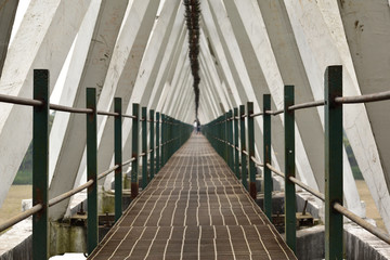 Amazing view of river foot bridge 