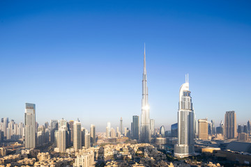 Fototapeta na wymiar 4K Timelapse - Modern city skyline and cityscape in Dubai. UAE