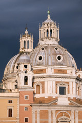 Fototapeta premium Church of the Most Holy Name of Mary (Chiesa del Santissimo Nome di Maria al Foro Traiano) at the Trajan Forum - Roman Catholic church in Rome, Italy