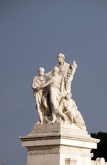 Fototapeta premium The Concordia by Varese Ludovico Pogliaghi, pacification between the monarchy and the people. Altare della Patria Venice Square, Rome, Italy 