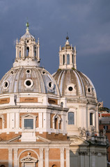 Obraz premium Church of the Most Holy Name of Mary (Chiesa del Santissimo Nome di Maria al Foro Traiano) at the Trajan Forum - Roman Catholic church in Rome, Italy