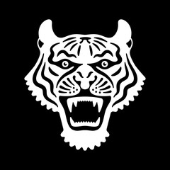 Tiger head. Vector illustration of a tiger head.