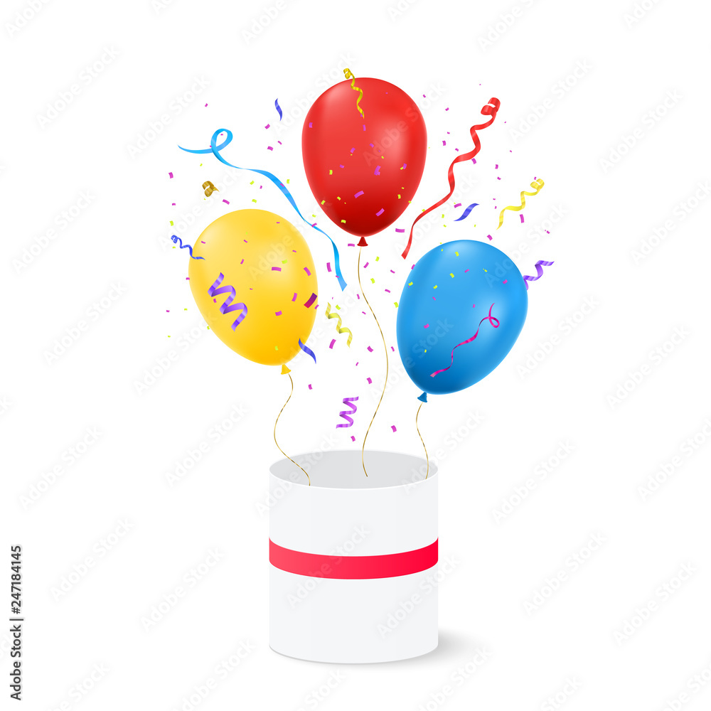 Canvas Prints Balloons isolated. Vector illustration.