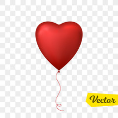Flying  Heart shaped balloon. 