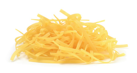 A pile of pasta isolated on a white
