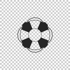 Lifebuoy icon isolated on transparent background. Lifebelt symbol. Flat design. Vector Illustration