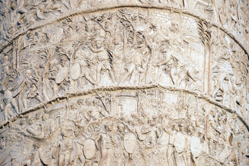 Trajan Column is a Roman triumphal column in Rome, Italy, that commemorates Roman emperor Trajan's victory in the Dacian Wars in Rome, Italy
