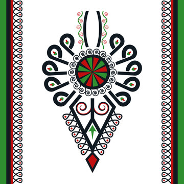  Polski folklor - kolorowa parzenica z ramką