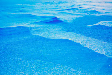 winter scenery with snowy plains