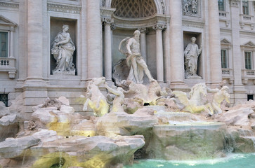 Trevi Fountain in Rome. Fontana di Trevi is one of the most famous landmark in Rome, Italy