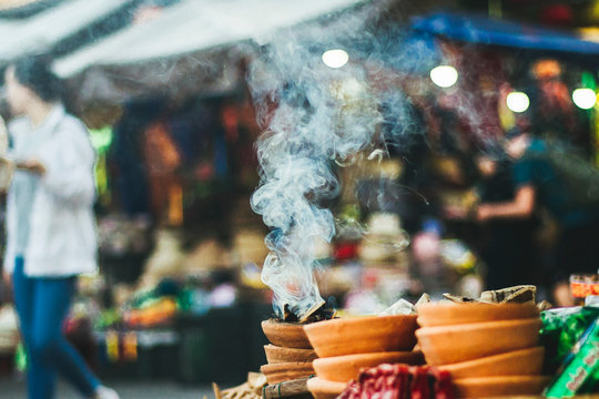 smoke in the old town