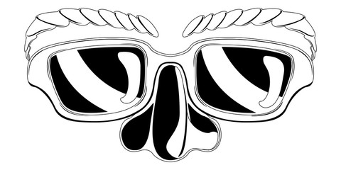 Funny mask silhouette