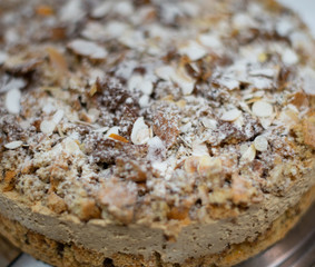 Sahnetorte in einer Makro Nahaufnahme Fotografiert 