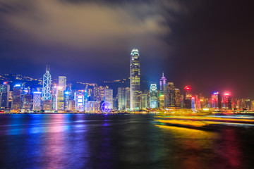Fototapeta premium Hong Kong skyline at night