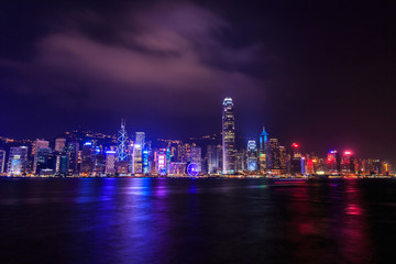Fototapeta premium Hong Kong skyline at night