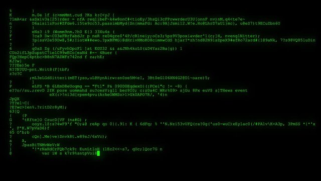 encrypted fast long scrolling programming security hacking code data flow stream on green display new quality numbers letters coding techno joyful video 4k stock footage