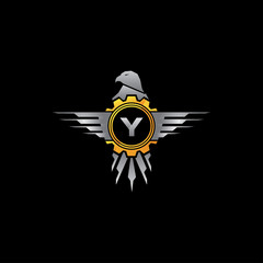 Eagle Automotive Gear Y Letter Logo