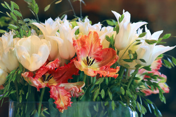 spring bouquet of tulips