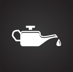 Obraz premium Oil product icon on black background for graphic and web design, Modern simple vector sign. Internet concept. Trendy symbol for website design web button or mobile app