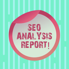 Word writing text Seo Analysis Report. Business concept for making changes website make more visible search engines Bottle Packaging Blank Lid Carton Container Easy to Open Foil Seal Cover