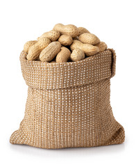 unshelled peanuts in sack