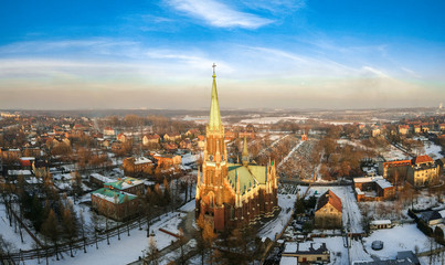 Catholic Church on winter day