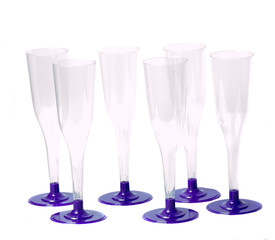 Empty wine glass one. Drinkware. Glass for alcohol.