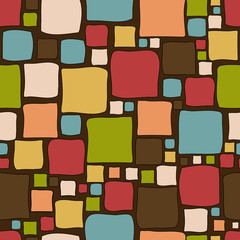 Vintage doodle squares background