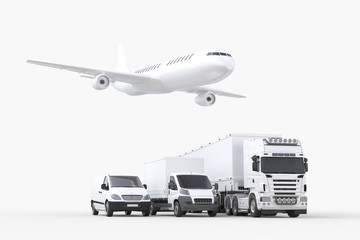 World wide cargo transport. 3D rendering