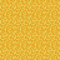 Pixels Seamless Pattern - Yellow pixelated pattern design