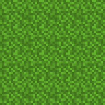 Pixels Seamless Pattern - Green Pixelated Pattern Design