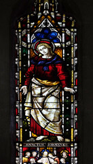 Saint John, stained glass of All Saints' Anglican Church, Rome, Italy 