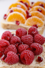 Fresh delicious homemade Sandwich with berry fruits