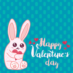 Fototapeta premium Happy Valentine’s Day stylized vector illustration